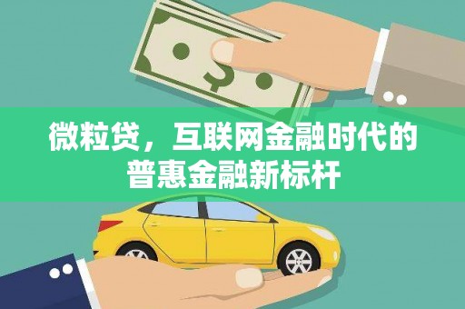 章贡微粒贷，互联网金融时代的普惠金融新标杆