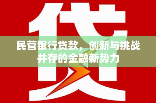 章贡民营银行贷款，创新与挑战并存的金融新势力