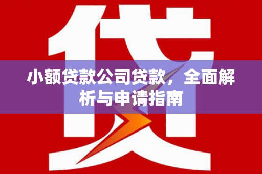 章贡小额贷款公司贷款，全面解析与申请指南