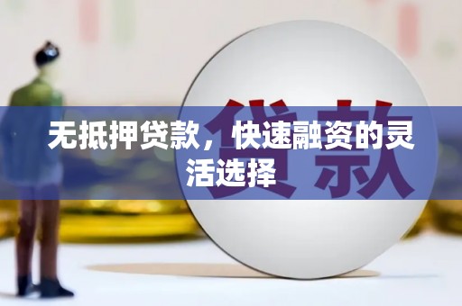 章贡无抵押贷款，快速融资的灵活选择