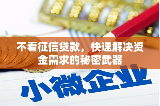 章贡不看征信贷款，快速解决资金需求的秘密武器