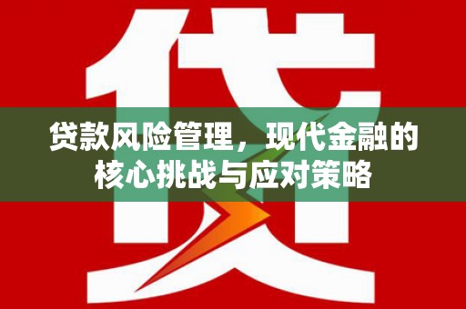 章贡贷款风险管理，现代金融的核心挑战与应对策略