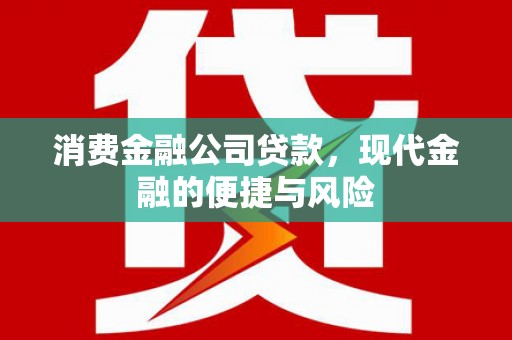 章贡消费金融公司贷款，现代金融的便捷与风险