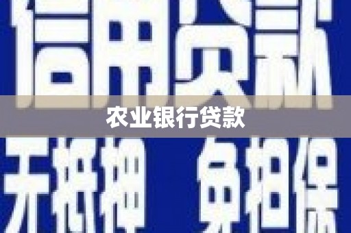 章贡农业银行贷款