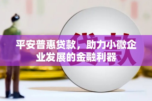 章贡平安普惠贷款，助力小微企业发展的金融利器