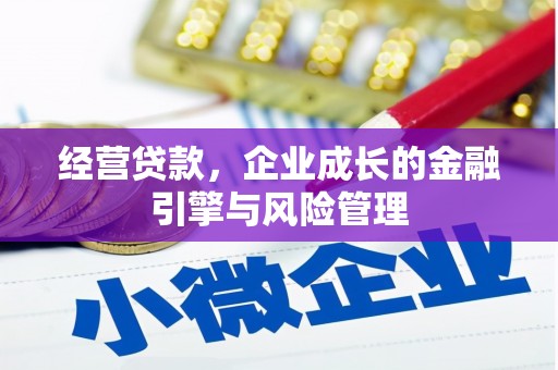 章贡经营贷款，企业成长的金融引擎与风险管理